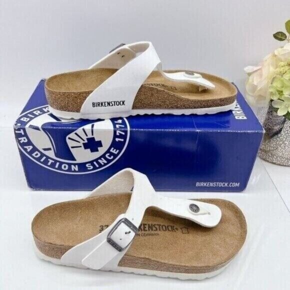 Birkenstock Gizeh Birko-Flor Thong Sandal White EU 36 Womens US 5- 5.5 Regular - Picture 5 of 11